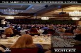 THE AMERICAN CLUB CONFERENCE SPACES ... THE AMERICAN CLUBآ® CONFERENCE SPACES COME TOGETHER IN KOHLER