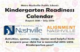 Metro Nashville Public Schools Kindergarten …...September 2015 Sun Mon Tue Wed Thu Fri Sat Helpful hint: 5 Provide dress up clothes & props to encourage your child to use their imagination
