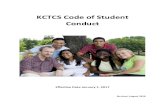 KCTCS Code of Student Conduct...publication of the substantive rules and possible sanctions students might face when found to have violated those rules. To ensure both substantive
