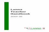 Lanna Teacher Handbook - Microsoft · 2020-02-03 · During Years 7 to 9 all students at Lanna study: English, Mathematics, Science, Geography, History, Computing, Art, Physical Education,