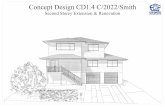 Second Storey Extension & Renovation · Concept Design CD1.4 C/2022/Smith Second Storey Extension & Renovation. 0 1 2 3 4 5 Issue Amendments Date N COPYRIGHT. This drawing and design