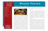 Petra News November 2015 - Home | Sts. Peter & Paul Greek … · 2015-11-05 · ever, through his fall he was en-slaved to the devil, sin and death. God could not bear to see His