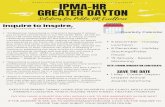 IPMA-HR GREATER DAYTONipmadayton.com/resources/Documents/IPMA-HR 4th Quarter... · 2018-11-13 · 2thr0ou1gh9ou tC thEe pNubTliRc seActLor HRR EcoGmmIuOniNty. CONFERENCE & EXPO We