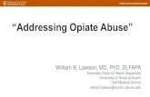 “Addressing Opiate Abuse”files.ctctcdn.com/d368b29f001/7f4d439d-e539-4cdb-860b-b76d4e85… · disorder, opiate addiction results when prolonged opiate use leads to damage of the