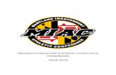 Maryland Independent Athletic Conference HANDBOOK 2018-2019miacsports.org/.../2018/10/...Conference-Handbook.pdf · Maryland Independent Athletic Conference HANDBOOK 2018-2019. Maryland
