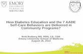 How Diabetes Education and the 7 AADE Self-Care Behaviors ... › sites › dph.georgia.gov › files › related_files › … · – 56.5% of those covered by commercial health