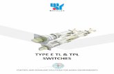 TYPE E TL & TPL SWITCHES - MAFELEC › wp-content › uploads › 2019 › 10 › ...E-TPL... · labels Fixed positions 3B7B7 3B7 3 1 X 3 5 X X X X X Position 5 Position fixe X X