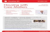 Housing with Care Matters · Future of housing benefit for supported housing The NHF have reported that following the DWP Select Committee hearing on 17 September, the government