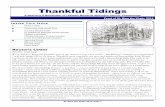 Thankful Tidings - Amazon S3...Thankful Tidings A Quarterly E-Newsletter of Thankful Memorial Episcopal Church, Chattanooga ... and join every other Thankful One in a celebration of