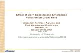 Effect of Corn Spacing and Emergence Variation on Grain Yieldcorn.agronomy.wisc.edu/Extension/PowerPoints/2004_01_FAPM-Sta… · • Corn was more responsive to plant emergence variability