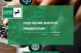 FIXED INCOME INVESTOR PRESENTATION...Financial performance – strong and sustainable statutory performance Statutory profit after tax Underlying profit Earnings per share Cost:income
