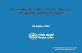 Consolidated Ebola Virus Disease Preparedness Checklist (Eng) Ebola Virus Disease Preparedness 1/2 The