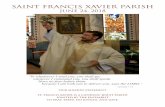 saint FRancis xavieR paRish...St. Francis Xavier Parish will often use parishioner likeness in print, video, website or in social media sites for the purpose of sharing our church