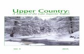 Upper Country - Northern Michigan UniversityFront cover photograph by Gabe Logan AVAILAILITY Upper Country: A Journal of the Lake Superior Region, can be viewed on Northern Michigan