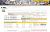 2019 Army Ten-Miler Expo2019 ATM EXPO EXHIBITOR AGREEMENT TERMS AND CONDITIONS 1. The Army Ten-Miler Fund hereafter referred as the ATM Fund, reserves all rights to the use of its