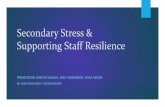 Secondary Stress & Supporting Staff Resilience...Resilience = Better Quality Social Work Practice Developing a Culture of Care, and an Organizational Care Model Self-Care and Collective/Organizational
