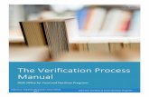 The Verification Process Manual - johnstalkerinstitute.org · The Verification Process Manual DESE Office for Food and Nutrition Programs Reference: Eligibility Manual for School