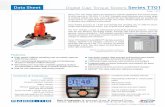 See Digital Cap Torque Testers Series TT01 › ... › DataSheetTT01.pdf · The TT01 includes a range of sophisticated productivity-enhancing features, including USB, RS-232, Mitutoyo,