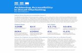 Achieving Accessibility in Email Marketing · The first step toward email accessibility is coding your message to email standards. Once your message meets basic email standards, achieving