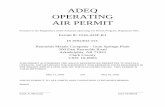ADEQ OPERATING AIR PERMIT › ftproot › Pub › WebDatabases › ...Company - Gum Springs Plant plans some minor changes to the facility design. There will be no change in emissions.