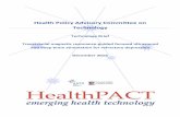 Health Policy Advisory Committee on Technology · guided focused ultrasound Patient indication Refractory depression Description of the technology Deep brain stimulation (DBS) is