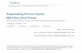 Negotiating Private Equity M&A Key Deal Termsmedia.straffordpub.com/products/negotiating-private-equity-manda-k… · CURRENT TRENDS IN PRIVATE EQUITY M&A DEALS Positives for M&A