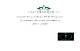 Health Psychology PhD Program Graduate ... - UNC Charlotte...The Health Psychology Program at UNC-Charlotte offers students an opportunity to obtain their PhD in Health Psychology