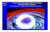 X-rays from Compact Stars: Probing Fundamental PhysicsCompact Stars: Nature’s Extreme Physics Labs • Neutron stars, ~1.5 Solar masses compressed inside a sphere ~20 km in diameter.