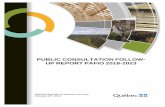 Public Consultation Follow-Up Report – PAFIO 2018-2023 · MFFP – PUBLIC CONSULTATION FOLLOW-UP REPORT – PAFIO 2018-2023 Produced February 19th, 2018 1 1. Context The Sustainable