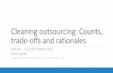 Cleaning outsourcing: Counts, › iwplms2019 › downloads › Devetter_Valentin.pdf · Cleaning outsourcing: Counts, trade-offs and rationales IWPLMS –9-10 SEPTEMBER 2019 DÜSSELDORF