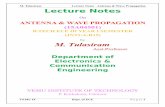M. Tulasiram Lecture Notes Antenna & Wave Propagation Lecture …vemu.org/uploads/lecture_notes/30_12_2019_986835024.pdf · 2019-12-30 · M. Tulasiram Lecture Notes Antenna & Wave