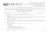 The Word of God · 11:00 a.m. Holy Eucharist Rite I Page 1 The Word of God The Opening Voluntary: Trumpet Finale & Trumpet Tune Domenico Gabrielli Jeremy McBain, trumpet The Acclamation