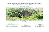 BirdLife Australia- Recovery actions for Australasian Bittern · 1 meeting of stakeholders to draft state Interim recovery plan for Australasian Bittern 2 ARU recording units were