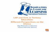 LSP and CLIL in Tertiary Education: Different Perspectives ... · I teach Content I teach Language Key Word in CLIL. 12 EMI / CLIL / ESP EMI Using English as the language of instruction