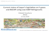 Current status of Japan’s legislation on F- gases and ...conf.montreal-protocol.org/meeting/oewg/oewg-40... · EoL Automotive Recycle Act Revised Fgas Act (2015) Global. Japan.