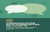 COMMUNICATING WITH COMMUNITIES ON COVID-19 · PURPOSE OF THIS GUIDE This serves as a guide for community health workers, volunteers, and social mobilizers in communicating with people