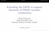 Extending the GATK to support Genomics X PRIZE variation ...chapmanb.github.io/bcbio.variation/presentations/gatk_clojure.pdfMotivationClojureImplementation Extending the GATK to support