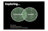 Functional Parallel - QCon London 2020€¦ · Disclaimer I’m a Microsoft Guy. I’m a .NET Fan. I will be using F# and Visual Studio in this talk. This talk is offered in a spirit