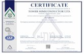CERTIFICATE - Tower Semiconductor › wp-content › uploads › 2019 › 04 › ISO... · 2020-02-22 · CERTIFICATE This is to certify that theEnvironmental Management Systemof