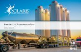 Investor Presentation - Solaris Oilfield/media/Files/S/Solaris...2020/06/01  · operations, volatility of oil and natural gas prices, changes in general economic and geopolitical