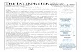 The Interpreter SU aint nited Stephens Church of Christ...February 27, 2018 THE INTERPRETER Page 2 Saint STEPHENS UNITED CHURCH OF CHRIST Dear Members, I wanted to give you an update