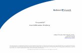 TrustID Certificate Policy - IdenTrust€¦ · IdenTrust Services, LLC