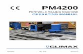 PM4200 - 70cut29pg0h8nva21ivrmgum-wpengine.netdna-ssl.com · CLIMAX Portable Machine Tools, Inc. (hereafter referred to as “CLIMAX”) warrants that all new machines are free from