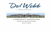 COMMUNITY ASSOCIATION › Assets › Del+Webb+Orlando...Del Webb Orlando Community Association Community Rules & Regulations March 2018 P a g e 1 INTRODUCTION The facilities and programs