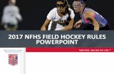 2017 NFHS FIELD HOCKEY RULES POWERPOINT › ckfinder › userfiles › files › FieldHockey... · knee length contrasting dark-colored socks/sock guards (not rolled down). 1-5-4