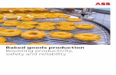 Baked goods production Boosting productivity, safety and ... · • Upgrading to high efficiency VSD-motor package reduces energy between 20 to 60 percent. • IE4 and higher efficiency