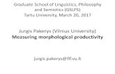 Jurgis Pakerys (Vilnius University)web.vu.lt/flf/j.pakerys/wp-content/uploads/pakerys-measuring-morphological...Jurgis Pakerys (Vilnius University) Measuring morphological productivity
