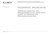 GAO-17-117, FEDERAL RESERVE: Observations on Regulation …The Federal Reserve and other federal banking regulators provided technical comments on a draft of this report, which we