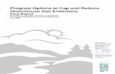 Program Options to Cap and Reduce Greenhouse Gas Emissions · State of Oregon Department of Environmental Quality . Program Options to Cap and Reduce Greenhouse Gas Emissions . Final