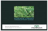 forage crops production cover1 - Pannar · Sowing time • January and February are usually the most suitable months for pasture establishment. In warmer areas establish in late autumn